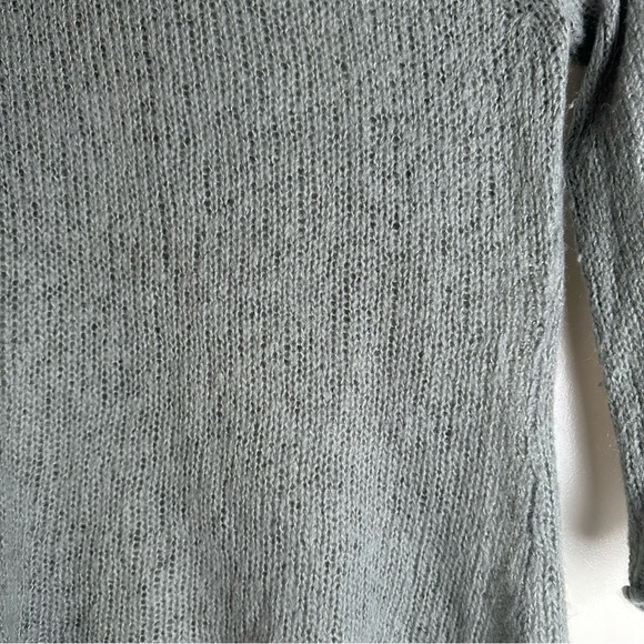 Wooden Ships Antro Grey Mohair Blend CowlNeck Sweater W/Wooden Button Detail M/L - Picture 9 of 15